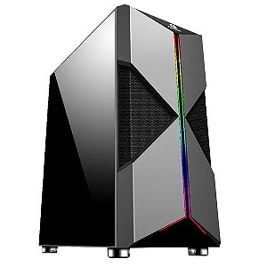 Gabinete Gamer Mid Tower HOLT RGB Fortrek Sem Fonte