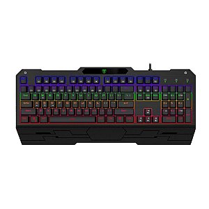 TECLADO MECÂNICO GAMER T-DAGGER BATTLESHIP RAINBOW RGB ABNT2 T-TGK301-BL