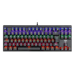 TECLADO MECÂNICO GAMER T-DAGGER CORVETTE RAINBOW ABNT2 T-TGK302BL