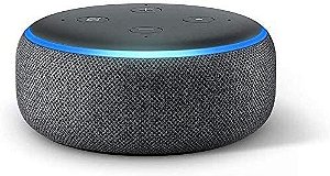 CAIXA DE SOM INTELIGENTE AMAZON ALEXA ECHO DOT 3 GERACAO PRETA