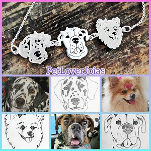 Pulseira de Prata Personalizada 3 Pets