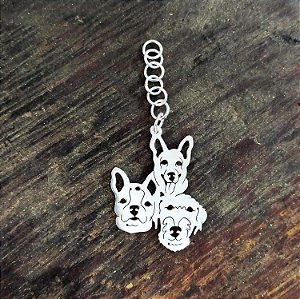 Chaveiro de Prata 3 Pets Eternizados