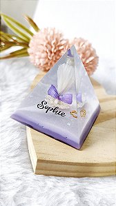 Pirâmide de Memórias em Resina — 5x5 cm