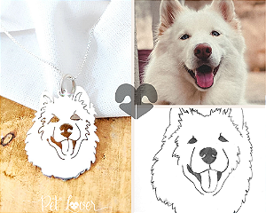 Colar de Prata 1 Pet Personalizado através da Foto