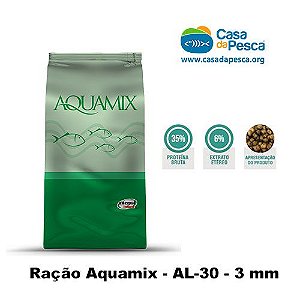 RAÇÃO AQUAMIX AL-30 - 3 MM - 35% - 25 KG