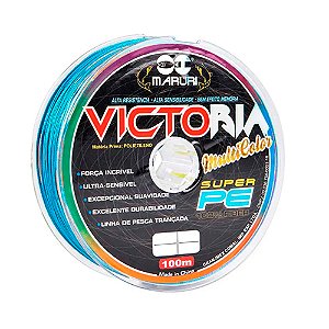 LINHA MULTIFILAMENTO VICTORIA 8X - MULTICOLOR - 0,40 MM - 100 M - MARURI