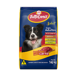 RAÇÃO TUTTICANIS SELECT ADULTO – CARNE – 14 KG