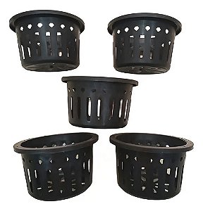 Kit 40 Vasos Vazado Preto Orquídea Vanda Stanhopea 15cm
