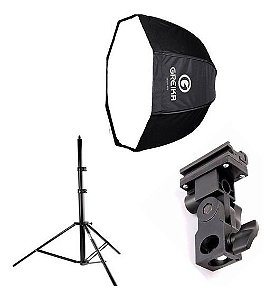 Softbox Greika 120cm Octabox Sombrinha Kit Flash Speedlite