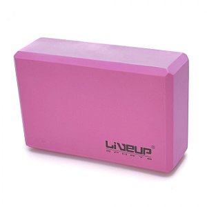 Bloco Yoga de Espuma Rosa Liveup Sports