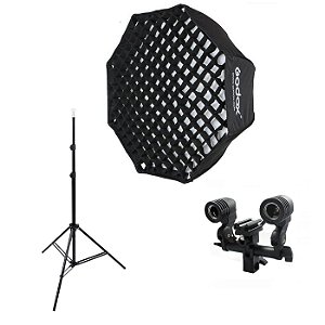 Softbox Godox 120cm com Grid - Kit Luz Contínua Flash