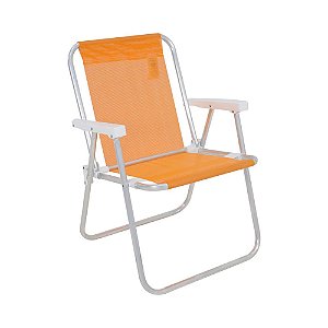 Cadeira de Praia Alumínio Alta Sannet Bel - Laranja