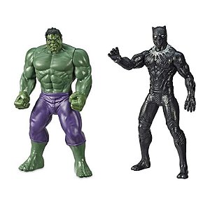 Kit Boneco Vingadores Hulk e Pantera Negra Marvel