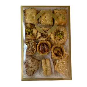 Baklava Doce Árabe Mix de Sabores Nozes, Amêndoa, Pistache e Grãos