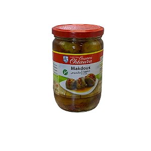 Makdous Mini Beringela Recheada em Conserva no Azaite 400g Importado Chataura