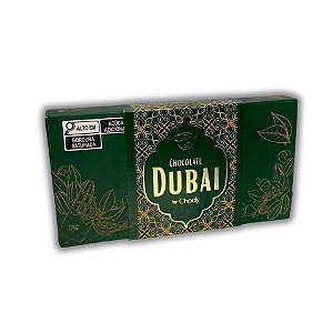 Chocolate Dubai Ao Leite Recheado com Pasta de Pistache by Chocly 175g Qualidade Premium
