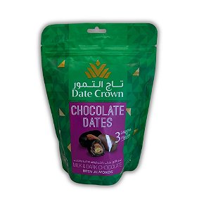 Tâmaras Recheadas com Amêndoa Coberta com Chocolate 250g - Date Crow