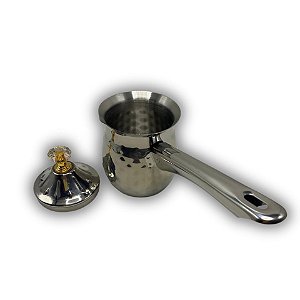 Cafeteira Turca Cromada 200ml Cabo Longo