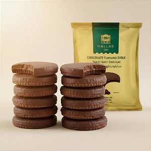 Chocolate Flavoured Sable com 12 und. 70g Importado Hallab