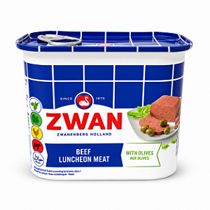 Mortadela com Azeitona Zwan 340g Lata Importado Holanda