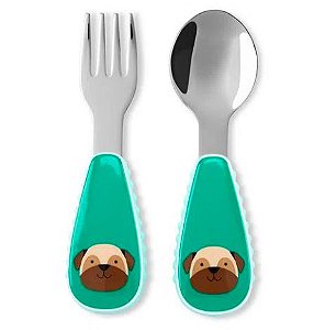 Kit De Talheres Zoo Cachorro Pug - Skip Hop