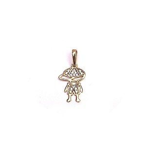 Pingente Menino Ouro 18k Rosto Vazado - Ushine