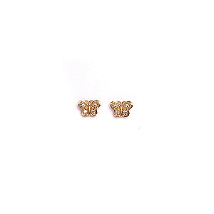 Brinco Borboleta Com Zirconia - Ushine