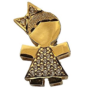 Pingente Menina Pandora Com Pedras - Ushine