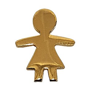 Pingente Menina Sem Cabelo Maciça - Ushine