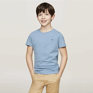 Camiseta Infantil Azul Heather - Tommy Hilfiger
