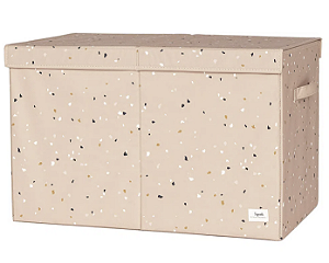 Organizador de Brinquedos Retangular Reciclado Terrazzo Rosa - 3 Sprouts