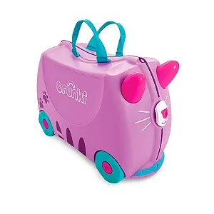 Mala de viagem com rodinhas e alças Cassie a Gata - Trunki