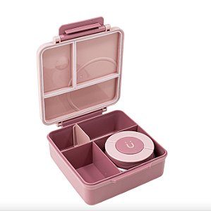 Bento Box com 3 Divisórias e Pote Térmico Rosa - Büp One