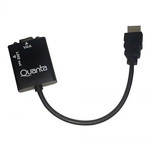 Adaptador Hdmi A Vga Quanta Qthdv34 - Preto