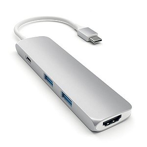 Adaptador Satechi St-Cmas Multi Usb-C Prata