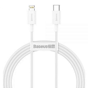 Cabo Usb-C A Lightning Baseus Catlys-B02 Superior 20 W - Branco 1.5 Metros