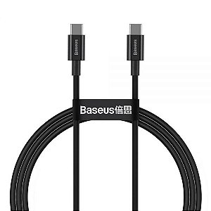 Cabo Usb-C A Usb-C Baseus Catys-B01 Superior 100 W - Black 1 Metro