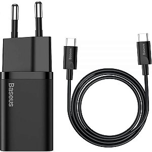 Carregador De Parede Baseus Super Si Tzccsup-L01 Com Cabo Usb-C - Preto