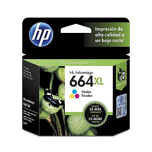 Cartucho De Tinta Hp 664Xl Cf6V30Al - Tricolor