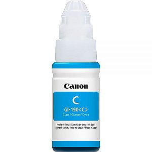 Frasco De Tinta Canon Gi-190 Para Impressoras Canon Pixma - Ciano 70Ml