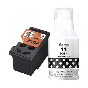 Kit Canon Cabeça De Impressão Preto Bh-10 + Frasco De Tinta Gi-11 Bk