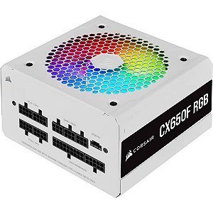 Fonte De Energia Corsair Cx650F Rgb 80 Plus Bronze 650W Full Modular - Branco (Cp-9020226-Na)