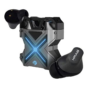 Fone De Ouvido Quanta Krab Kbtge40 Armor Bluetooth / Microfone - Preto / Cinza