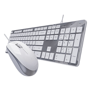 Kit Mouse E Teclado Aigo V500 - Prata