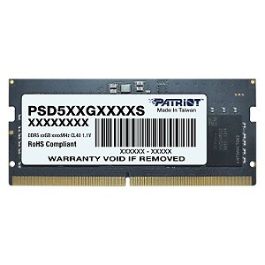 Memória Ram Para Notebook Patriot Signature 8Gb / Ddr5 / 4800Mhz - (Psd58G480041S)