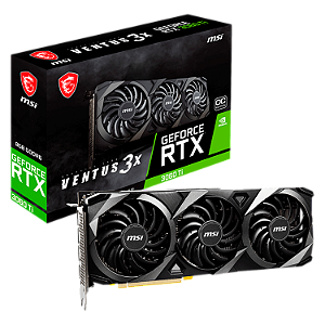 Placa De Vídeo Msi Geforce Rtx 3060 Ti Ventus 3X Oc 8Gb Gddr6/912-V397-244 (Lhr)