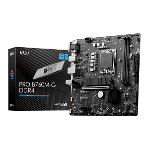 Placa Mãe Msi Pro B760M-G Ddr4 Lga 1700 / Intel B760 / Matx