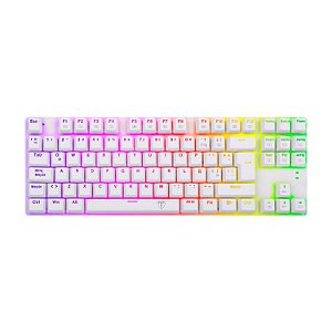 Teclado Mecânico Gamer T-Dagger  Tgk- 315W - Bl Bora Branco, Rgb, Azul, Espanhol