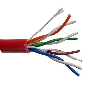 Cabo Iuron Cat5E Utp 4P 0.50Mm 24Awg Cca 20% Cobre 305M Red