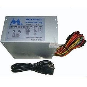 Fonte 500W Mtek Mk-500Wf (20/24 Pinos)